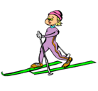 Dibujo Esquí de fondo pintado por shamira 