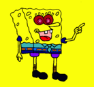 Dibujo Bob Esponja pintado por jajajajjaaja