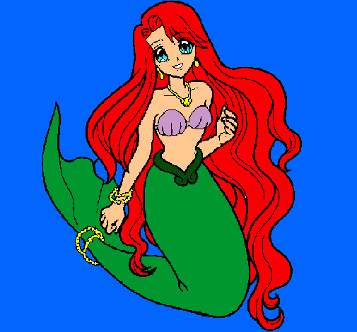 Dibujo Sirenita pintado por TQMX