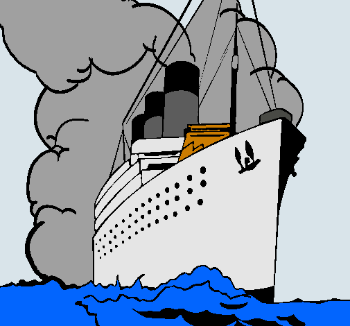 Dibujo Barco de vapor pintado por ampar87