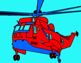 Dibujo Helicóptero al rescate pintado por atos