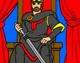Dibujo Caballero rey pintado por fjaqa