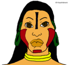 Dibujo Mujer maya pintado por Quetzalina