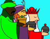 Dibujo Los Reyes Magos 3 pintado por qwertyu