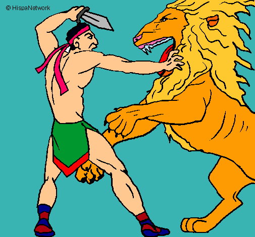 Gladiador contra león