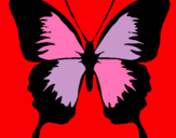 Dibujo Mariposa con alas negras pintado por QUIROS