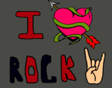 Dibujo I love rock pintado por lauramj4ever