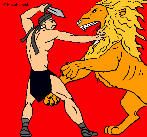 Gladiador contra león