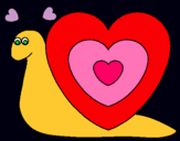 Dibujo Caracol corazón pintado por ROSAURITA