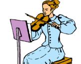 Dibujo Dama violinista pintado por ireneecool