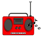 Dibujo Radio cassette 2 pintado por TOTONA