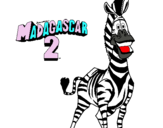 Dibujo Madagascar 2 Marty pintado por zingar