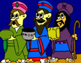 Dibujo Los Reyes Magos pintado por koklova