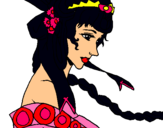 Dibujo Princesa china pintado por feoooooooooo