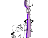 Dibujo Muela y cepillo de dientes pintado por 4AJ56IE67I