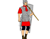 Dibujo Soldado romano pintado por caligula