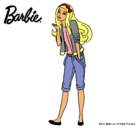 Dibujo Barbie con look casual pintado por ldmv