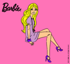 Dibujo Barbie sentada pintado por druky24