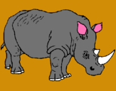 Dibujo Rinoceronte pintado por yyyyyyyyy