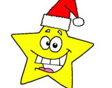 Dibujo estrella de navidad pintado por tkm-c-j-g