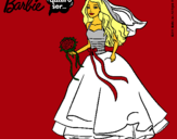 Dibujo Barbie vestida de novia pintado por Angyyy