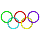 Dibujo Anillas de los juegos olimpícos pintado por IJJGHHG