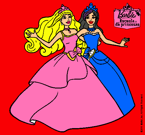 Barbie y su amiga súper felices