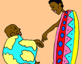 Dibujo Dos africanos pintado por AiDaCaRMonA