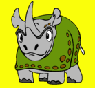 Dibujo Rinoceronte pintado por cindyli
