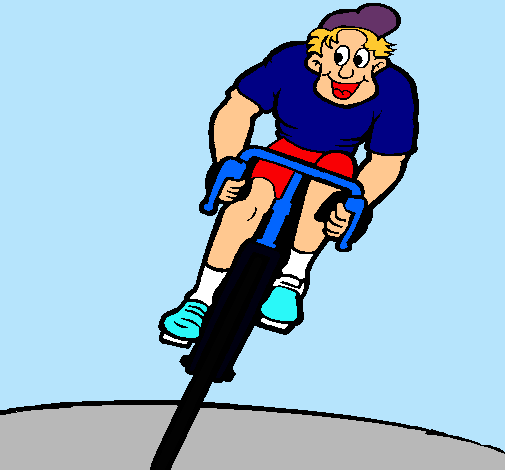 Dibujo Ciclista con gorra pintado por Bia2000