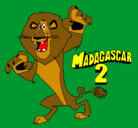 Dibujo Madagascar 2 Alex pintado por carlucho