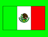 Dibujo México pintado por bandera