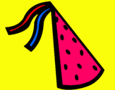 Dibujo Sombrero de cumpleaños pintado por aroa10