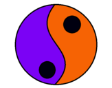 Dibujo Yin y yang pintado por TDFYGUHIJOKP