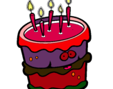 Dibujo Pastel de cumpleaños 2 pintado por fridalimon