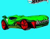 Dibujo Hot Wheels 3 pintado por cocodrilo