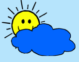 Dibujo Sol y nube pintado por vfgbhidfgbdf