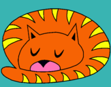 Dibujo Gato durmiendo pintado por fantastiks