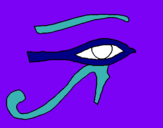 Dibujo Ojo Horus pintado por cloesitamas