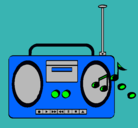 Dibujo Radio cassette 2 pintado por jeanette