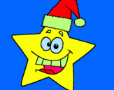 Dibujo estrella de navidad pintado por viooooletaaa