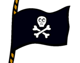 Dibujo Bandera pirata pintado por luna-azul