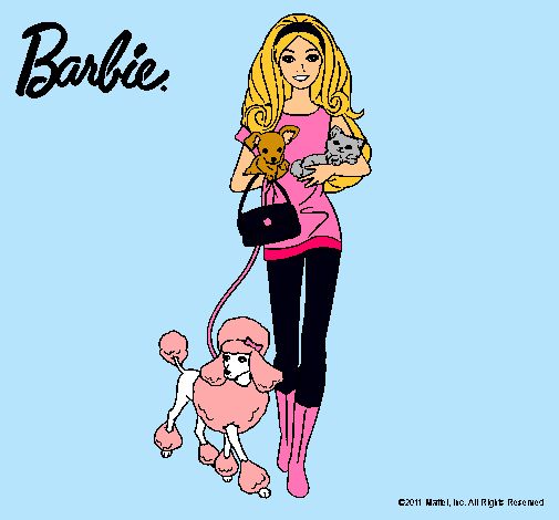 Barbie con sus mascotas