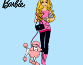 Dibujo Barbie con sus mascotas pintado por avat☺