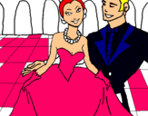 Dibujo Princesa y príncipe en el baile pintado por fantastiks