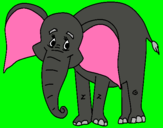 Dibujo Elefante feliz pintado por jshcd