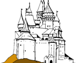 Dibujo Castillo medieval pintado por cast