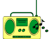 Dibujo Radio cassette 2 pintado por vuadado