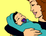 Dibujo Madre con su bebe II pintado por SUSI52515
