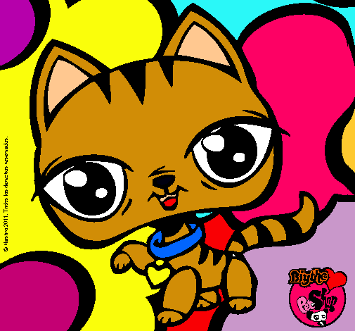 Dibujo Gatito Littlest Pet Shop pintado por yessic